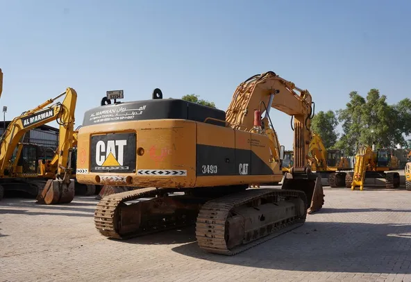 Used 2012 Caterpillar 349D Track Excavator-Rear Right View