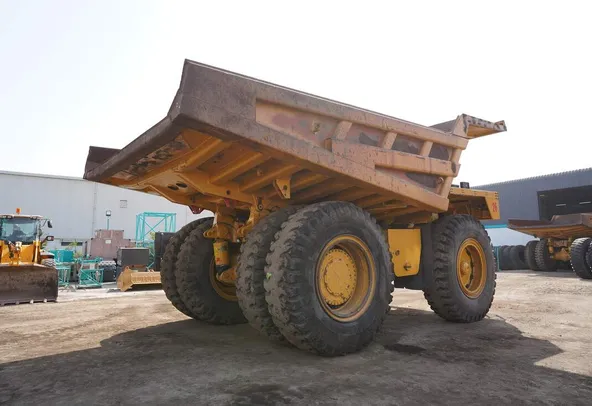 Used 2021 Cat 777E Rigid Dump Truck-Rear right view