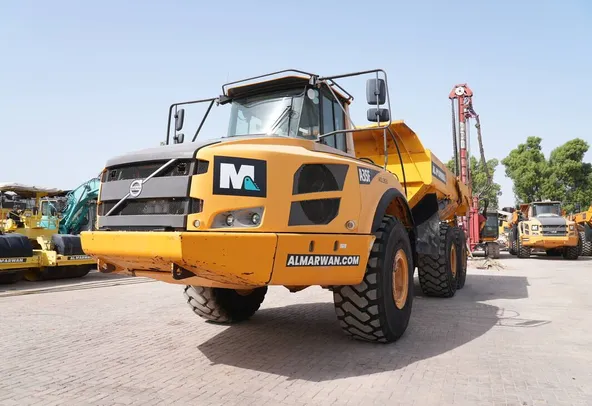 volvo a35f articulated hauler front left view