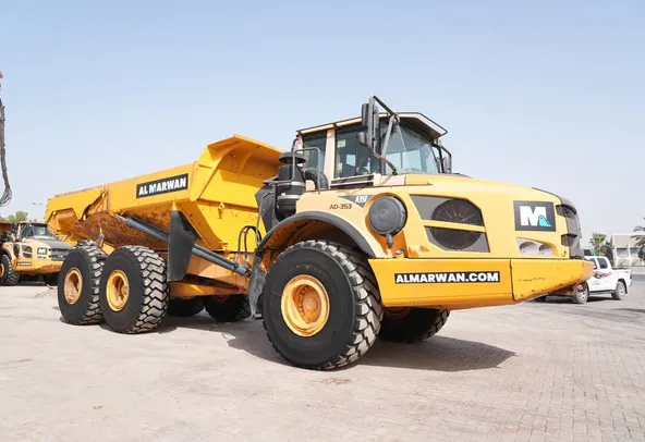 volvo a35f articulated hauler front right view