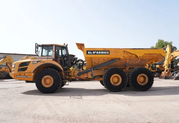 volvo a35f articulated hauler left side view