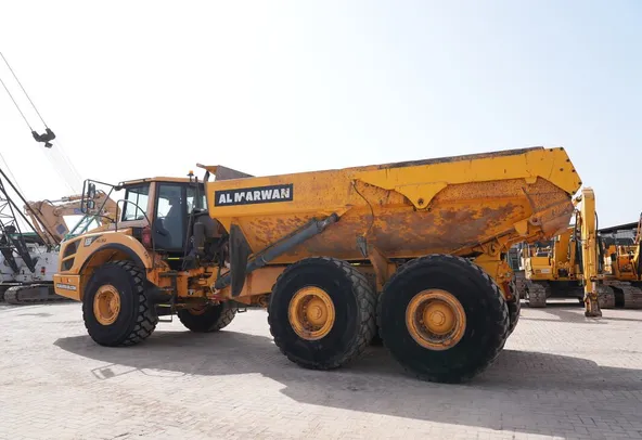 volvo a35f articulated hauler rear left view