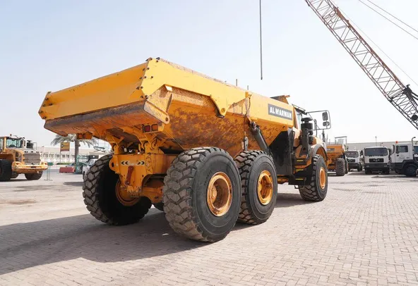 volvo a35f articulated hauler rear right view