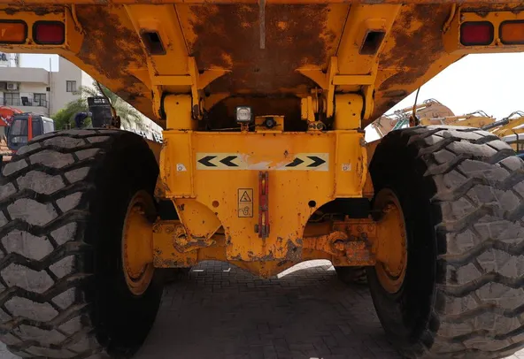 volvo a35f articulated hauler undercarriage view