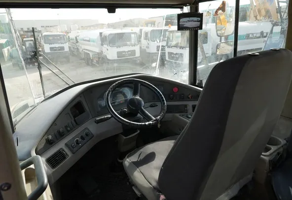 volvo A35F dump truck cabin view