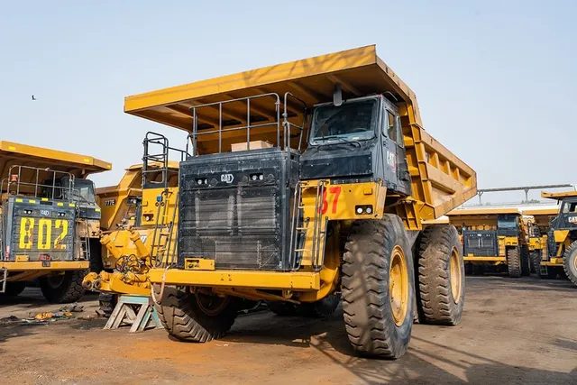 2023 Caterpillar 777 Rigid Dump Truck Front Left View