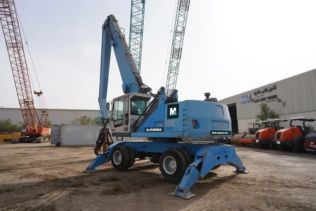 Terex Fuchs MHL350 Material Handler 2011 Rear Left view -  Al Marwan Heavy Machinery
