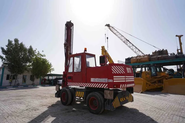 1980 Liebherr A911C Excavator with ABI Piling Rig Rear Left View - PD-0003