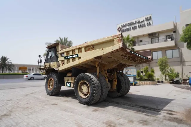 1995 Cat 769C Rigid Dump Truck Rear Left View - RD-0186