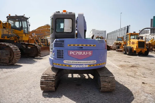 2001 Komatsu PC78UU-6 Mini Excavator Rear View