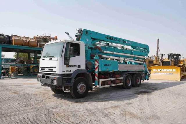 2005 Cifa PA 1206 F8 Concrete Pump on Iveco Trakker 380E37H 6x4 Truck Front Left View - CPM-0204