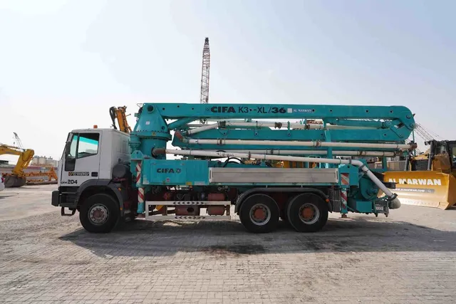 2005 Cifa PA 1206 F8 Concrete Pump on Iveco Trakker 380E37H 6x4 Truck Left View - CPM-0204