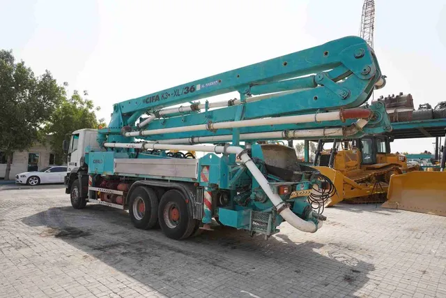 2005 Cifa PA 1206 F8 Concrete Pump on Iveco Trakker 380E37H 6x4 Truck Rear Left View - CPM-0204