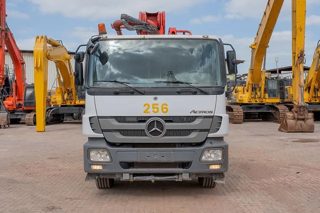 2011 Sany Concrete Pump with Actros 33 Truck Mercedes Front View