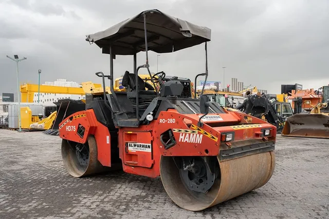 2012 Hamm HD75 Double Roller Drum Front Right View