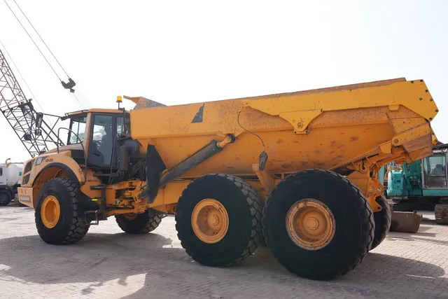 2013 volvo a35f articulated dump truck rear left view