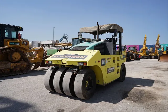 2017 ammann AP240 pneumatic tyre roller front left view