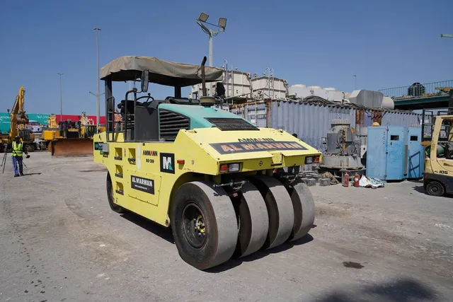 2017 ammann AP240 pneumatic tyre roller front right view