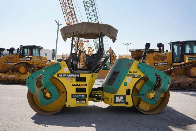 2017 ammann AV110X tandem roller left side view
