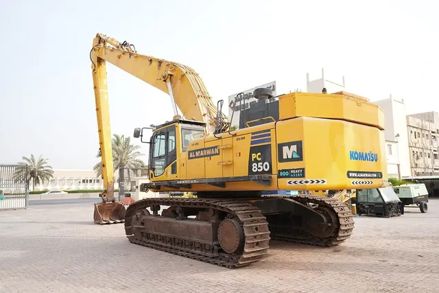 2017 Komatsu PC850SE-8R1 Long Boom Excavator Rear Left View