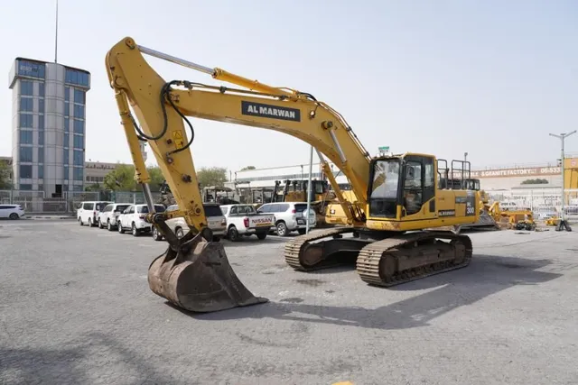 2018 Komatsu PC300-8MO Track Excavator Front Left View