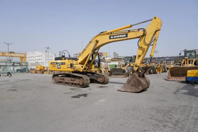 2018 Komatsu PC300-8MO Track Excavator Front Right View