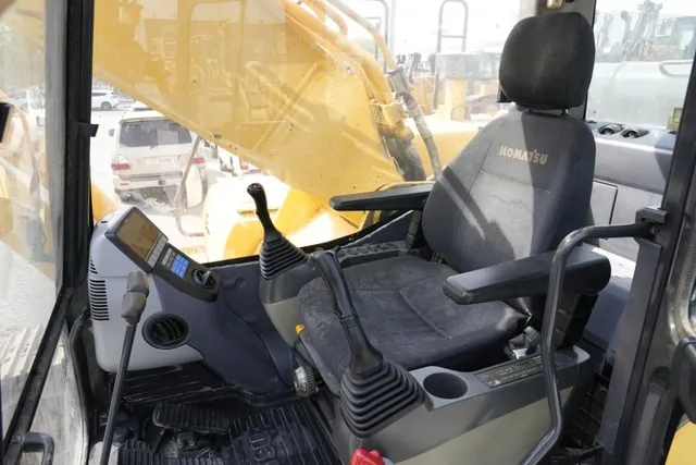 2018 Komatsu PC300-8MO Track Excavator Inside Cabin View