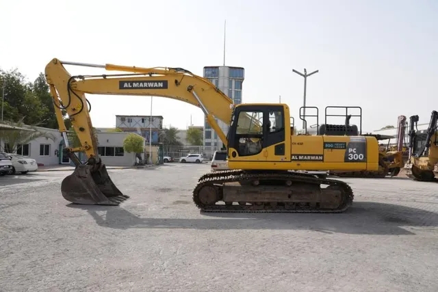 2018 Komatsu PC300-8MO Track Excavator Left Side View