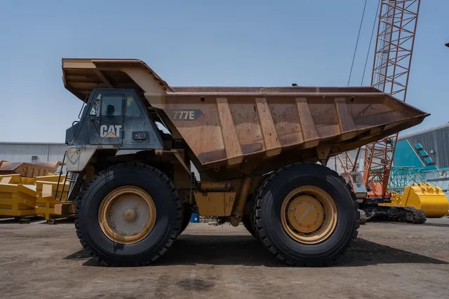 2019 Caterpillar 777E Rigid Dump Truck Left View