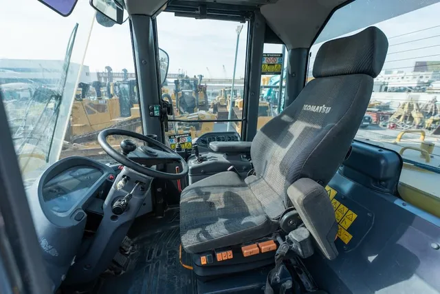 2019 Komatsu WA500-6R Wheel Loader Inside Cabin View
