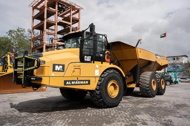 2020 Caterpillar 745 Articulated Dump Truck Front Left View