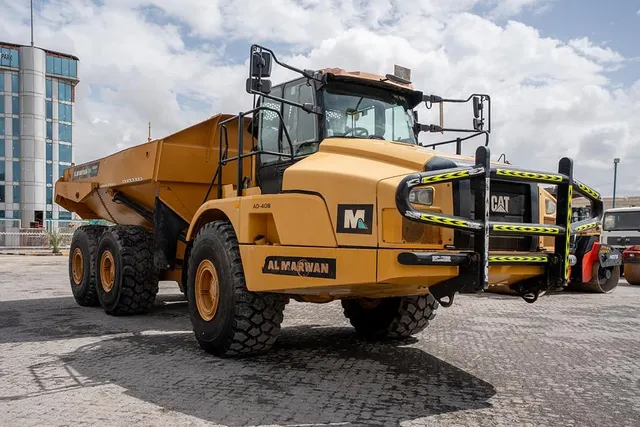 2020 Caterpillar 745 Articulated Dump Truck Front Right View
