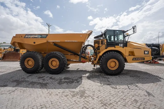 2020 Caterpillar 745 Articulated Dump Truck Right Side View