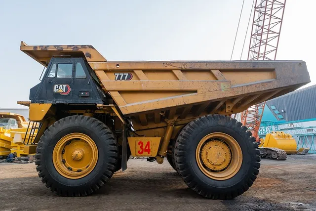 2022 Caterpillar 777 Rigid Dump Truck Left Side View