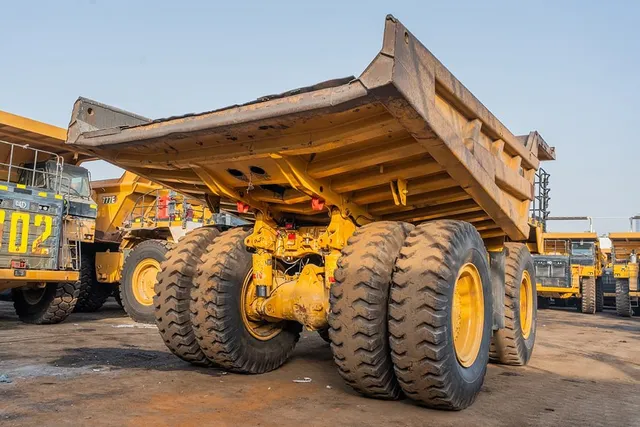 2022 Caterpillar 777 Rigid Dump Truck Rear Right View