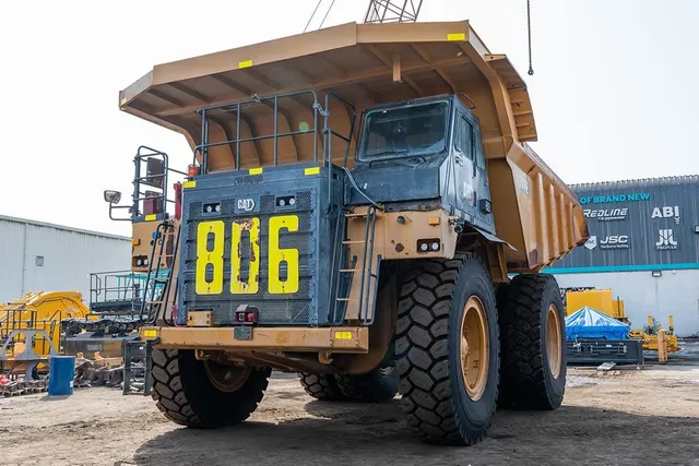 2022 Caterpillar 777E Rigid Dump Truck Front Left View