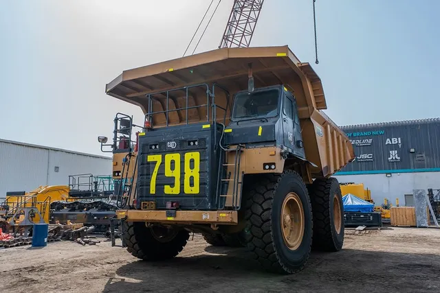2022 Caterpillar 777E Rigid Dump Truck Front Left View