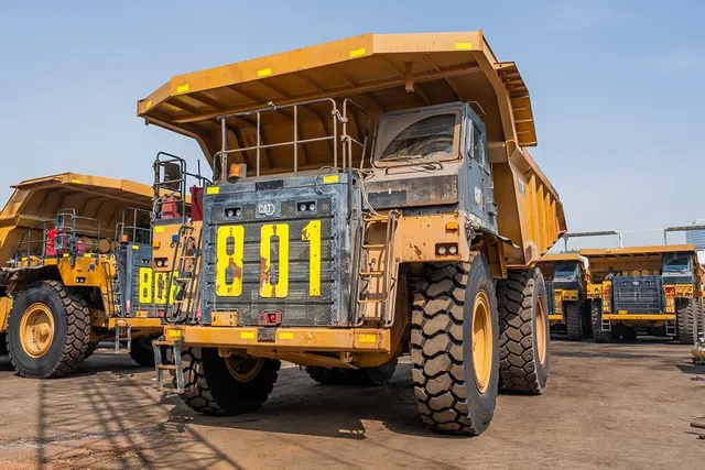 2022 Caterpillar 777E Rigid Dump Truck Front Left View