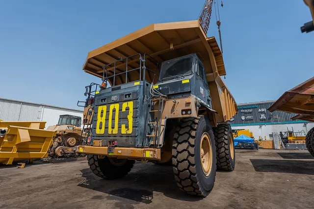 2022 Caterpillar 777E Rigid Dump Truck Front Left View