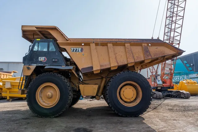 2022 Caterpillar 777E Rigid Dump Truck Left Side View