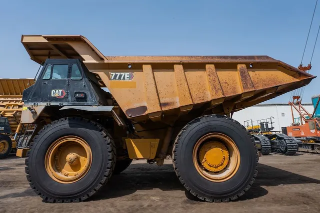 2022 Caterpillar 777E Rigid Dump Truck Left Side View
