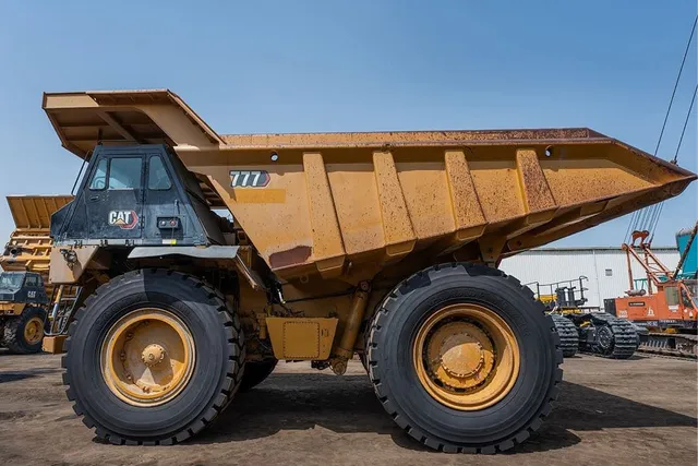 2022 Caterpillar 777E Rigid Dump Truck Left Side View