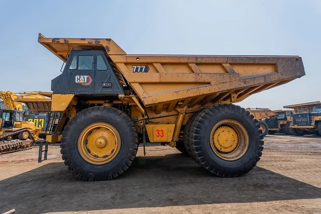2022 Caterpillar 777E Rigid Dump Truck Left Side View