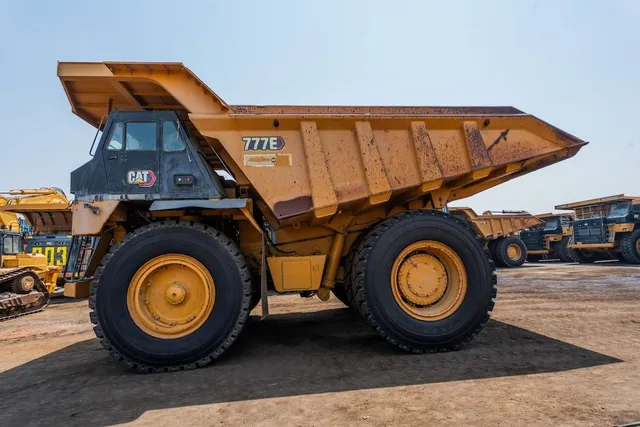 2022 Caterpillar 777E Rigid Dump Truck Left Side VIew