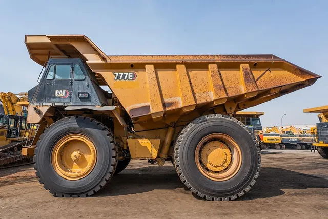 2022 Caterpillar 777E Rigid Dump Truck Left Side View