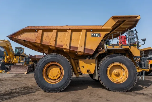 2022 Caterpillar 777E Rigid Dump Truck Right Side View