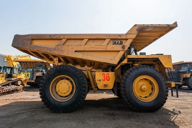 2022 Caterpillar 777E Rigid Dump Truck Right Side View
