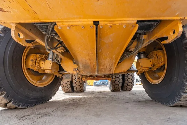 2022 Caterpillar 777E Rigid Dump Truck Under Carriage View