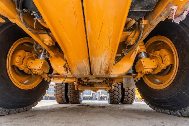 2022 Caterpillar 777E Rigid Dump Truck Under Carriage VIew