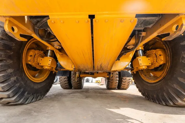 2022 Caterpillar 777E Rigid Dump Truck Under Carriage View